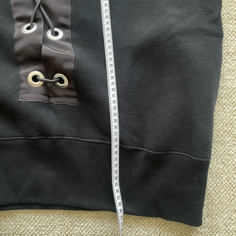 Sacai Black Sweatshirt – Size 4, Lace Tie Back Detail - Picture 5 of 6